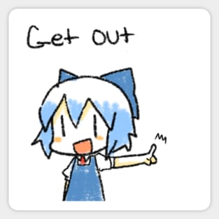 Cirno Get Out Sticker